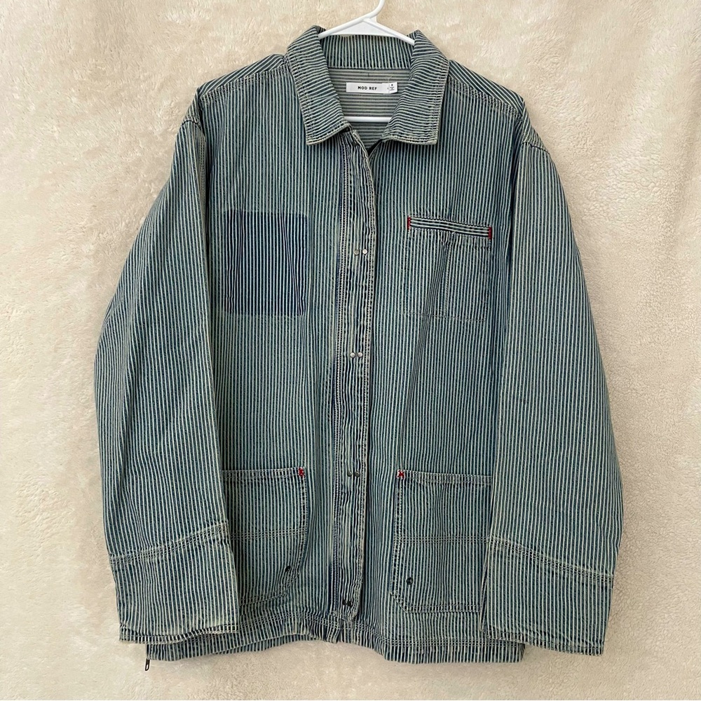 Mod Ref Striped Denim Jacket - image 1
